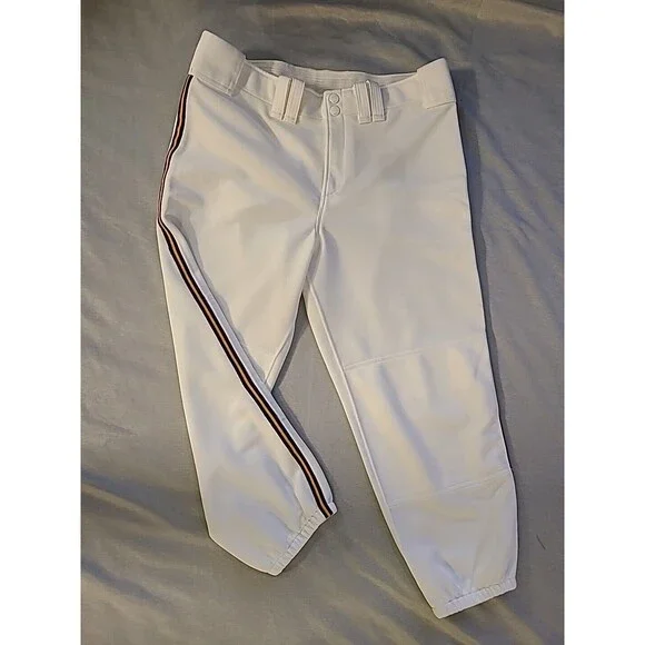 Mizuno Performance Women’s Softball Pants L White Belted waist - Picture 1 of 11
